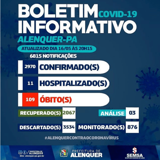 Boletim Epidemiológico 16 de maio de 2021