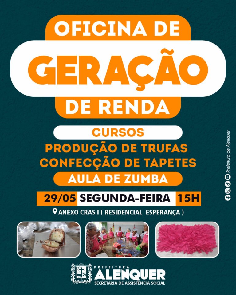 Oficina de geração de renda.