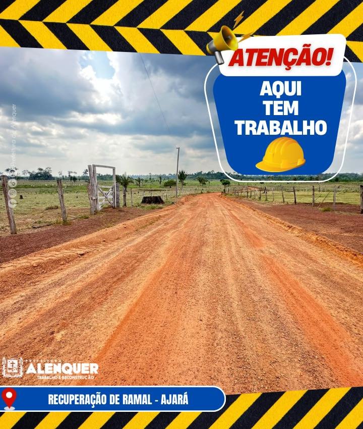 A Prefeitura continua a recuperar o Ramal do Ajará, na região do Pacoval.